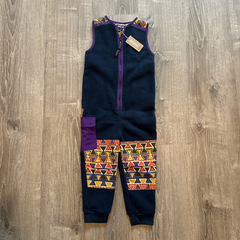 NEW! Patagonia 5T Synchilla Patched Jumpsuit | New Navy